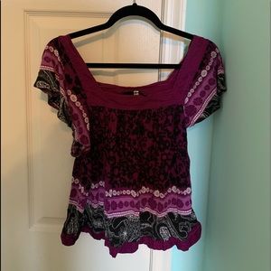 Purple Patterned Shirt